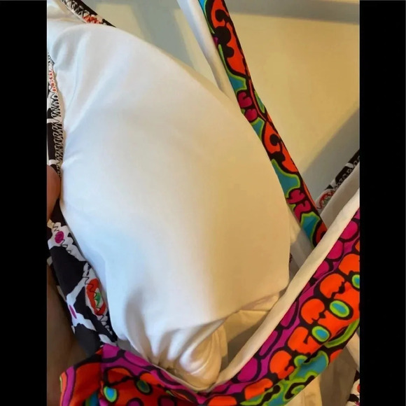 NWOT Trina Turk Venice Beach One Piece Swimsuit Mocha Sz 12 - Picture 8 of 9